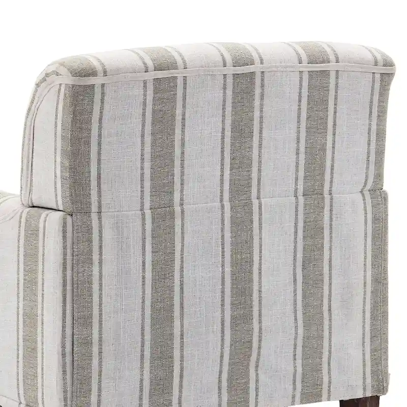 Traditional Upholstered Stripe Accent Chair Modern Armchair