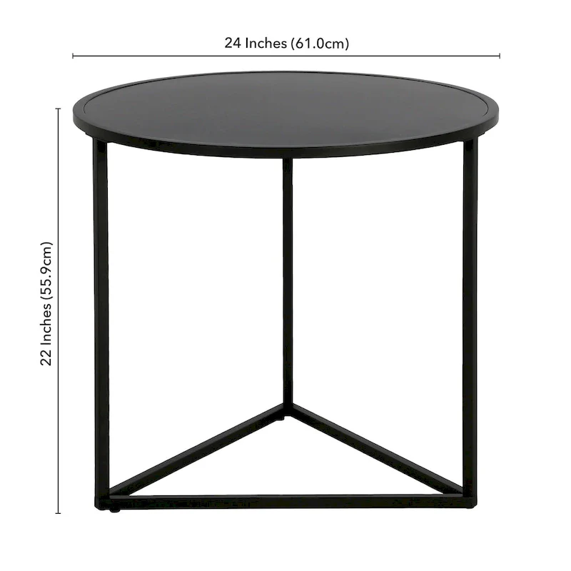 Jenson 24 Wide Round Side Table - 24 Wide