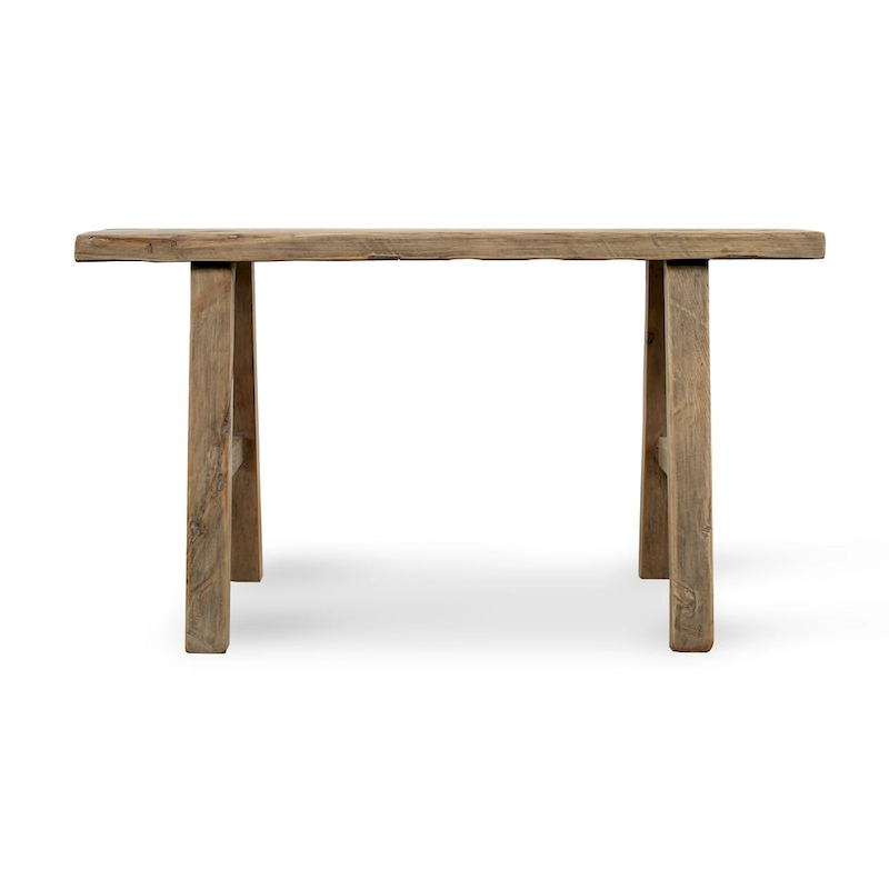 Artissance 35 Long 10 Wide Elmwood Bench, Natural Wood - 8' x 11'