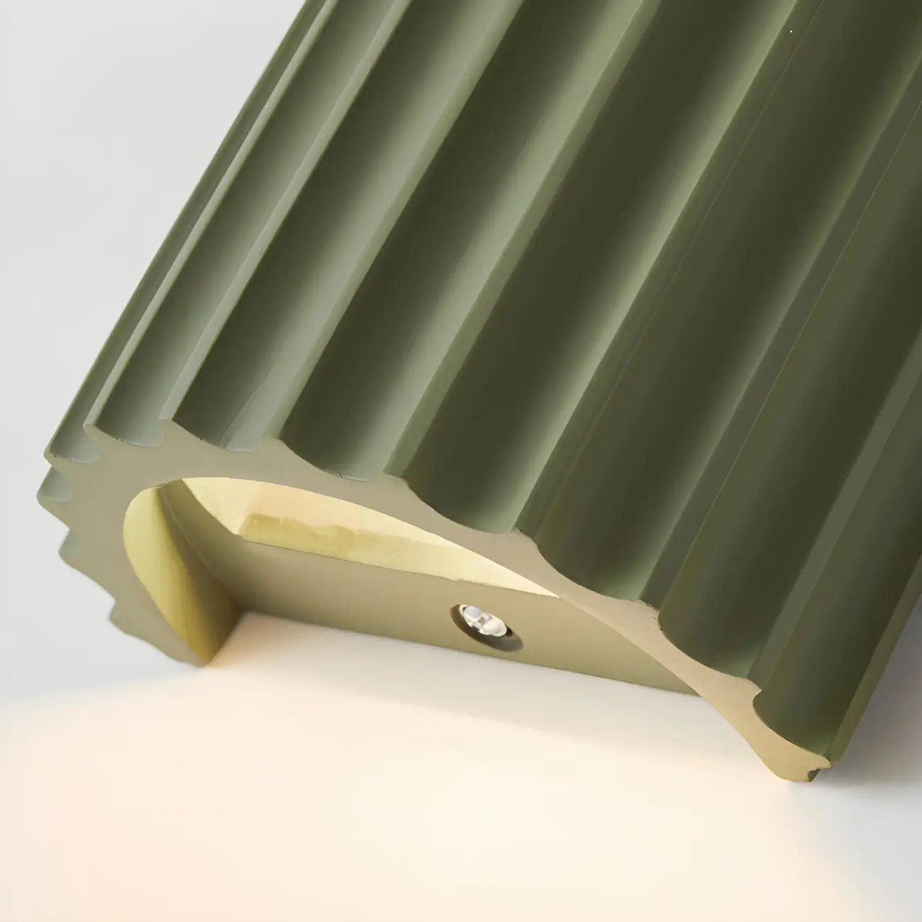 Modern Ribbed Half Cylinder Up Down Wall Sconce