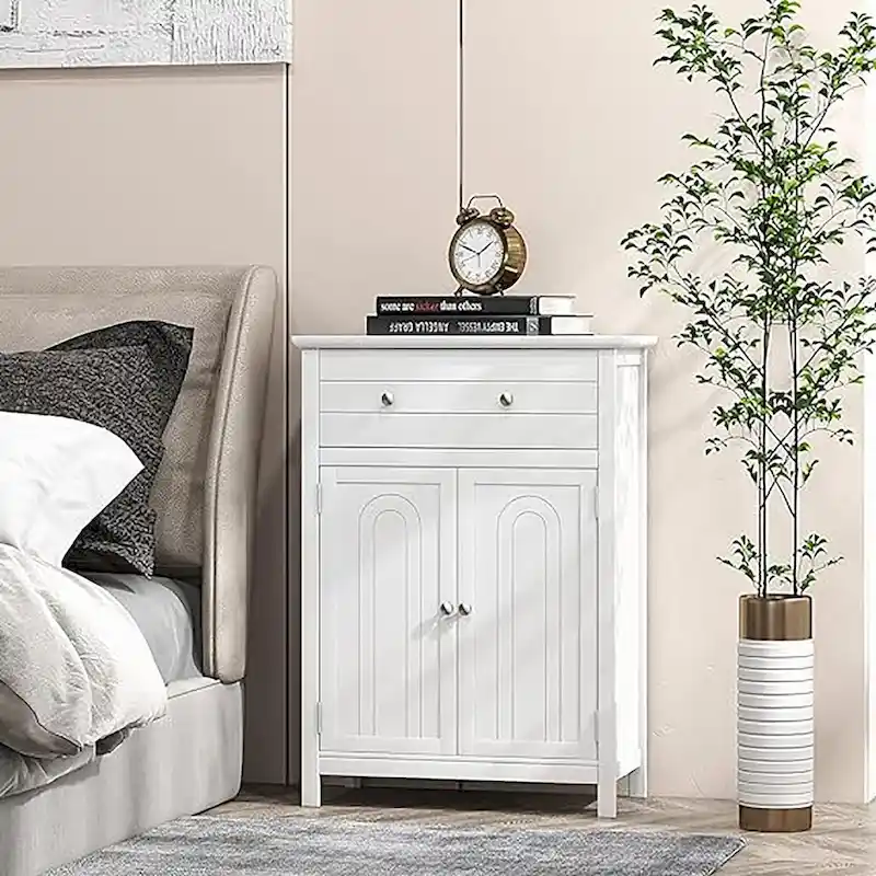 Bathroom Storage Cabinet Free Standing Large Drawer W/Adjustable