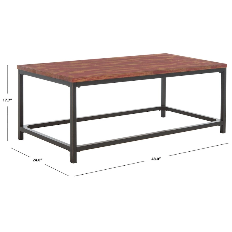 SAFAVIEH Aino Reclamined Wood Finish Coffee Table - 48