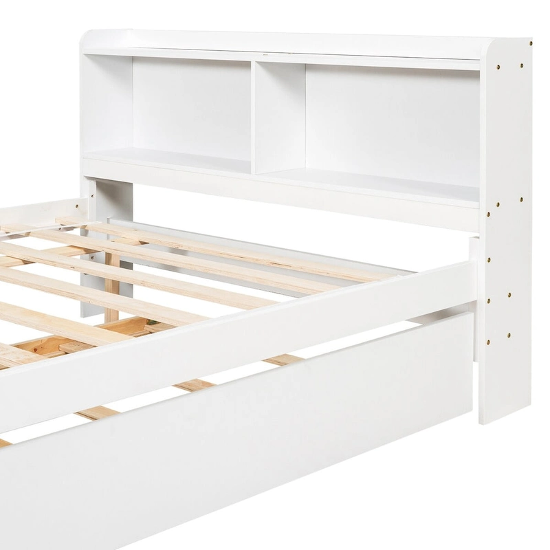 Full Bed with Trundle,Bookcase