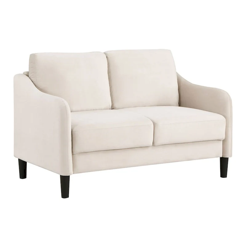 Mid-century Modern Upholstered Velvet Sofa Set with Armchair, Loveseat, 3-Seater Sofa