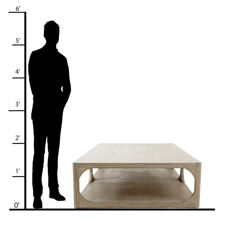 White Wash Reclaimed Wood Coffee Table - 67