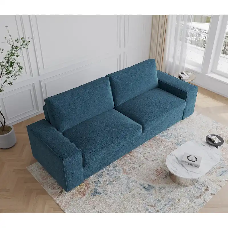 Modern 80 Upholstered Fabric 3-Seater Sofa
