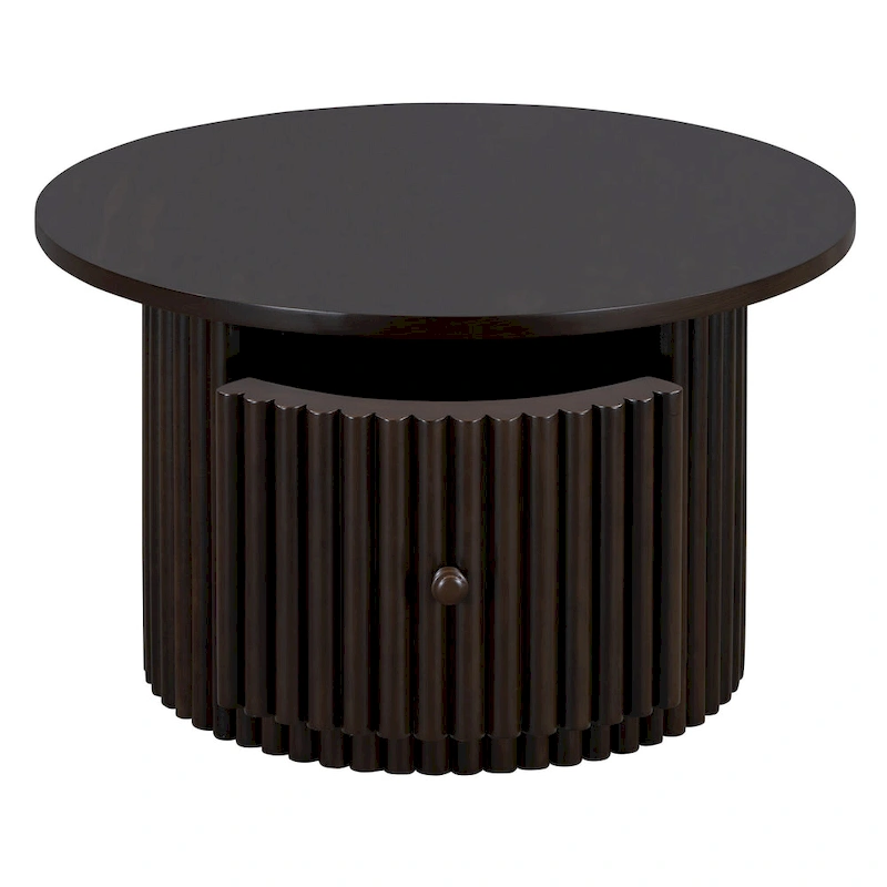 30.5 MDF Coffee Table with Drawer & Slat Base