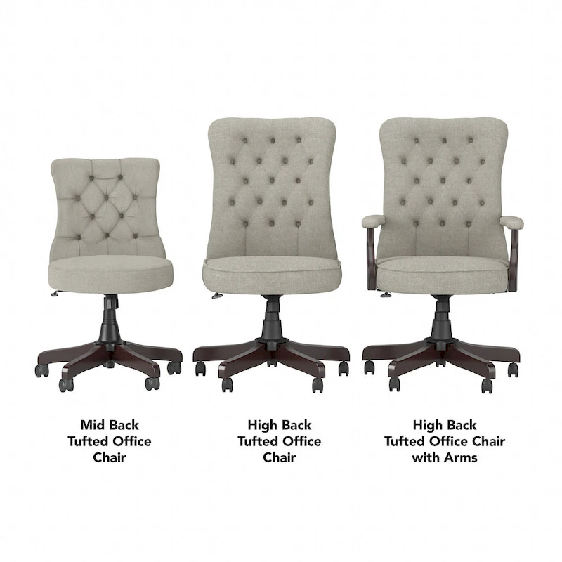 Salinas High Back Tufted Office Chair with Arms by Bush Furniture