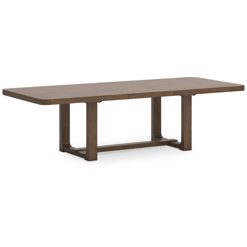 Cabal Dining Table, Extendable 84-108 Inch Top, Farmhouse Brown Wood