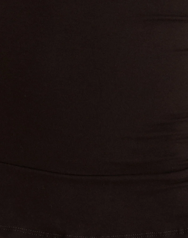 Suzetta Halter Mini Dress in Chocolate Brown