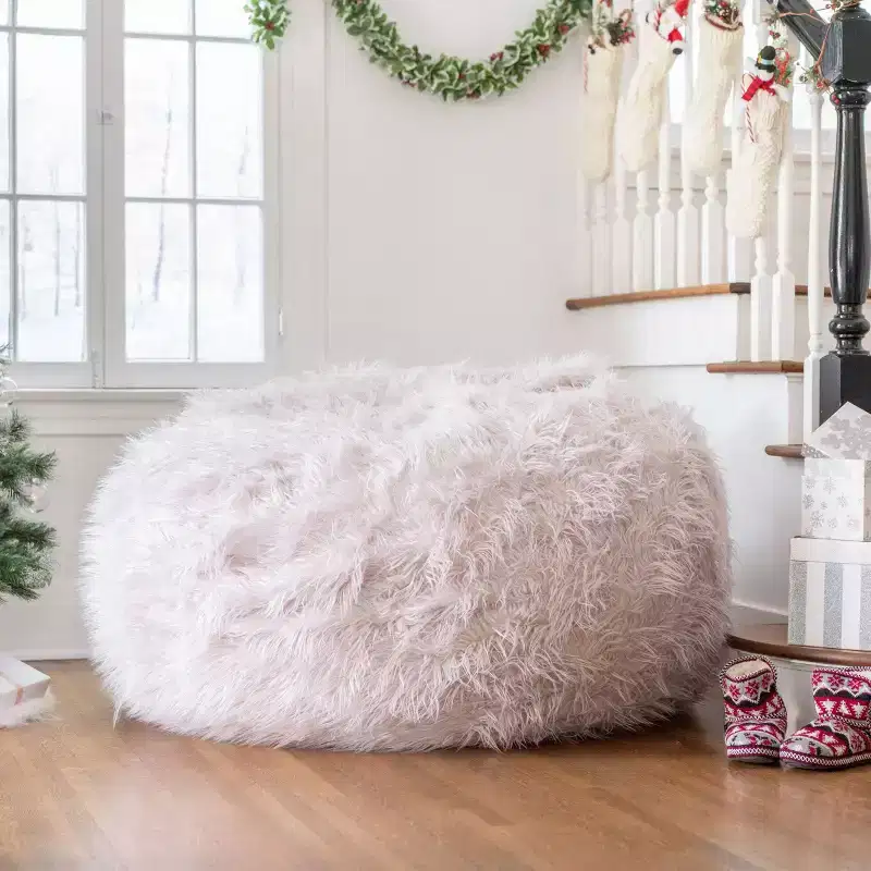 Lachlan Furry Bean Bag - Christopher Knight Home