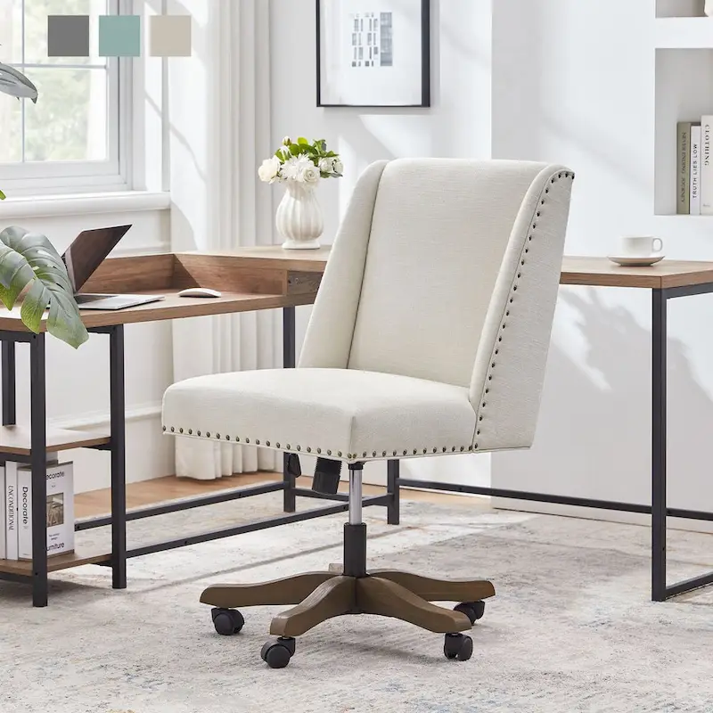 Huimo Home Office Desk Chair with Wheels, 360 Swivel