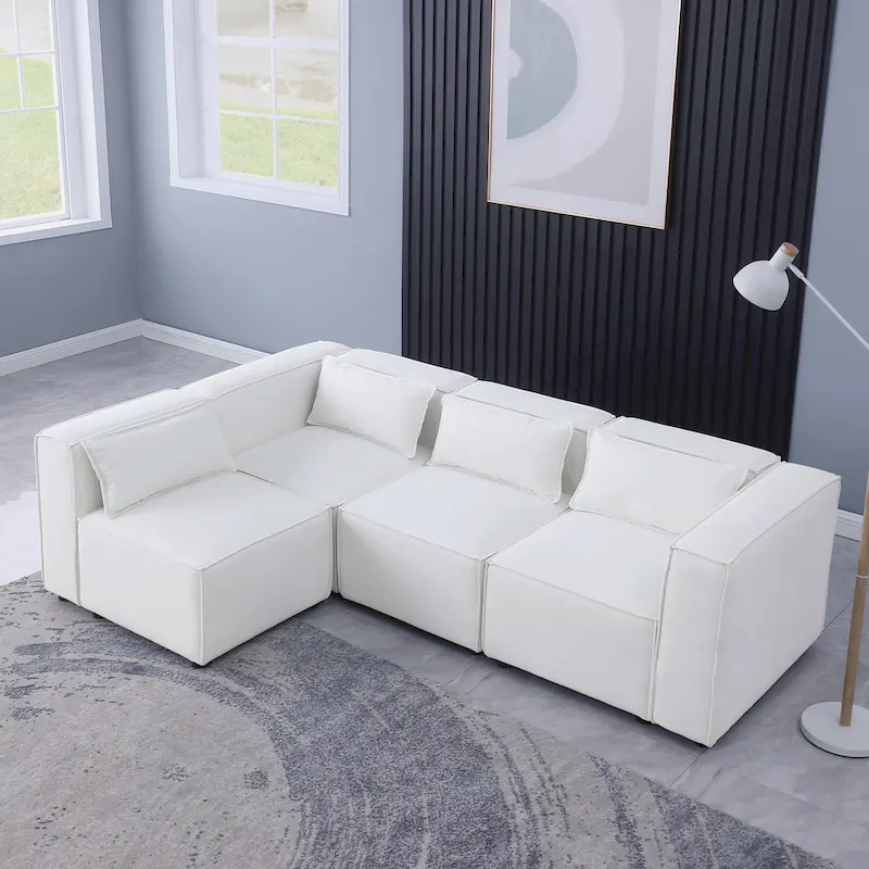 Free Combination Chenille Upholstered Modular Sectional Sofa