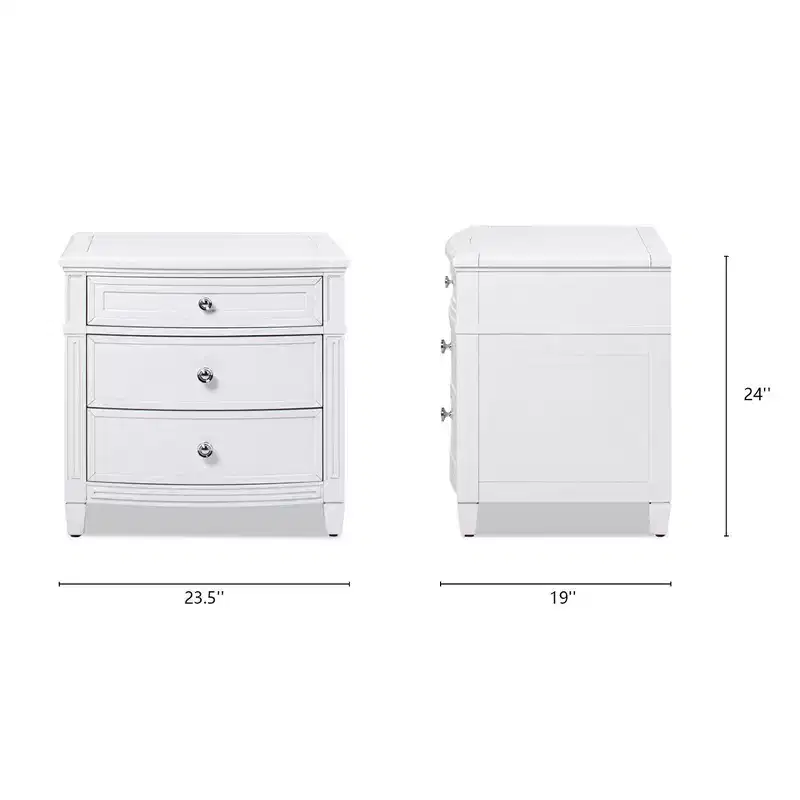 JTH LUXE Dauphin Gold Accent End Table