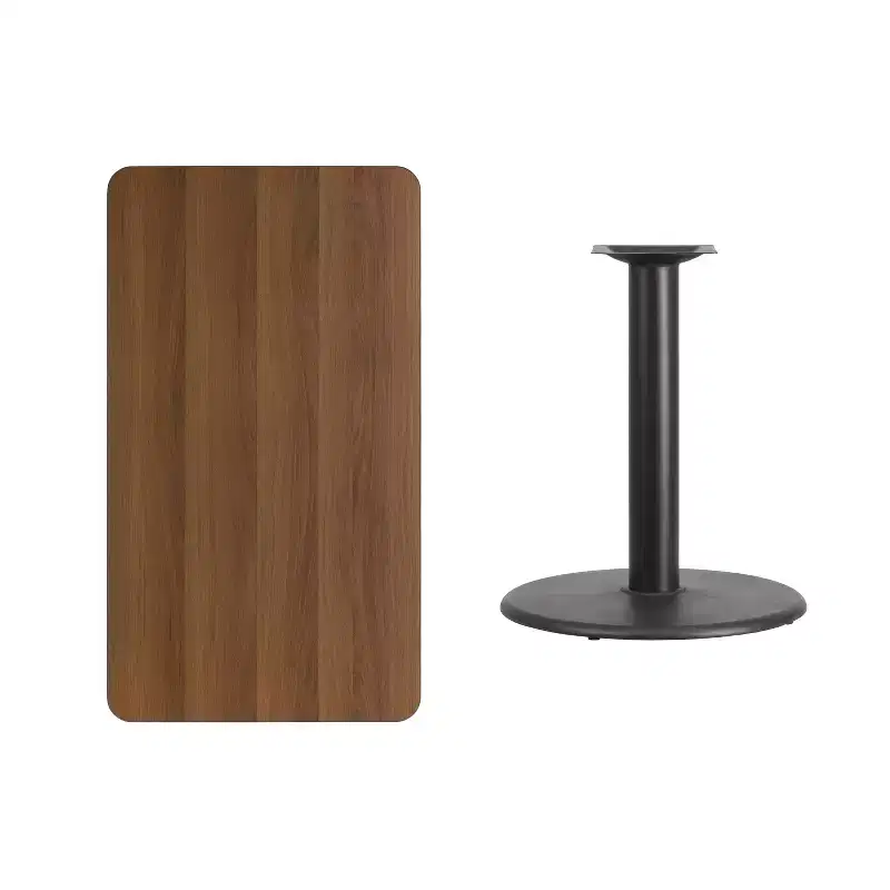 Emma and Oliver 24x42 Rectangular Laminate Table with 24 Round Table Base