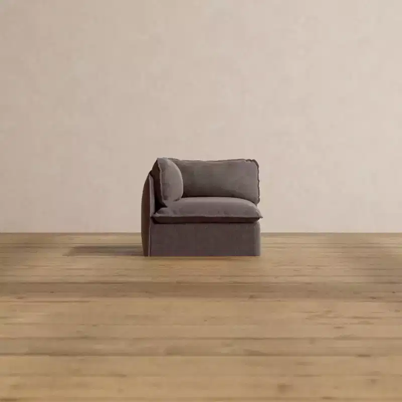 Upholstered Modular Left Arm Sectional Chair, Seats 1
