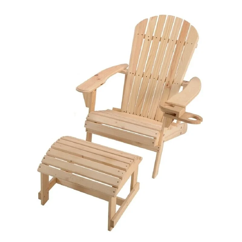 Earth Collection Adirondack Chair and Ottoman Set