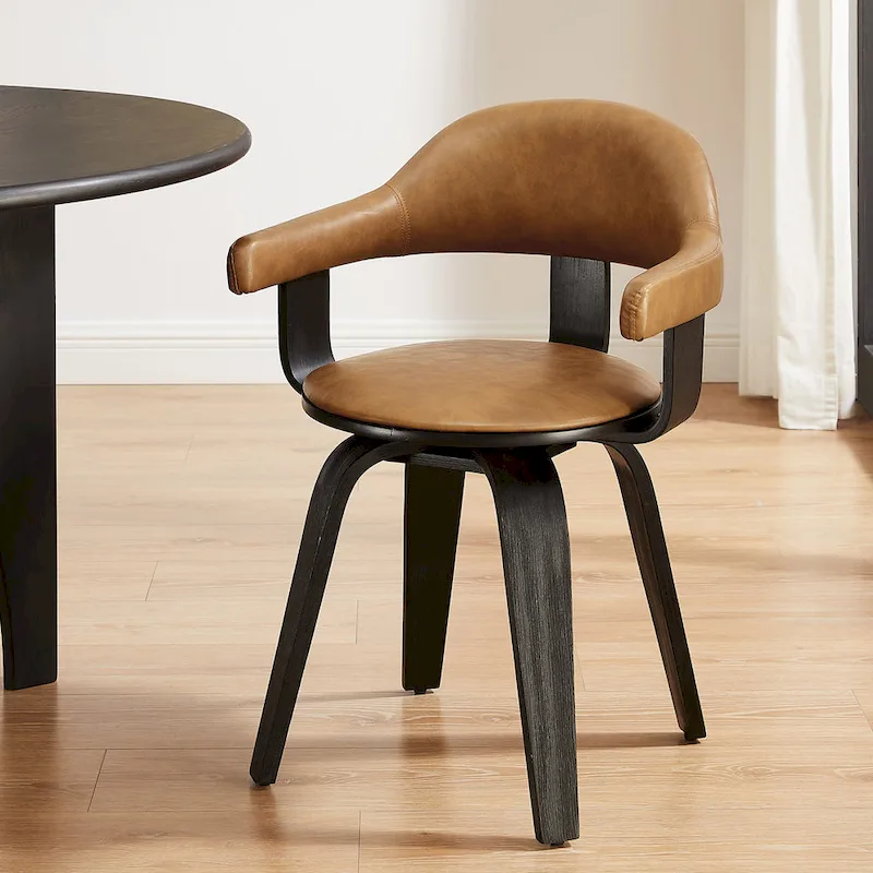 Art Leon Mid-century Modern Swivel Accent Chair