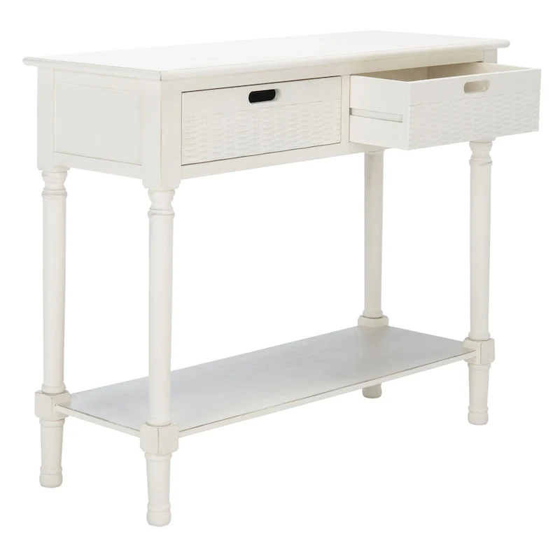 SAFAVIEH Lucetta 2-Drawer Console Table - 35.5 W x 13 L x 29.5 H - 36Wx13Dx30H