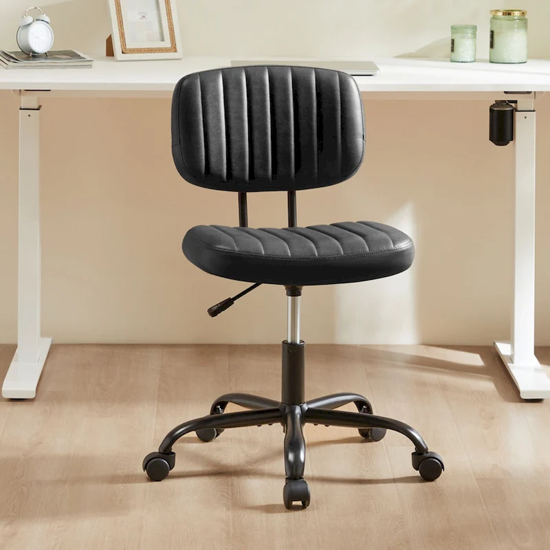 Low Back Task Chair Small Home Office Chair with Wheels