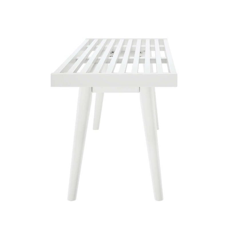 Plank and Beam Mid Century Double Wood Entryway Bench - 56.3 L x 16.5 W x 17.5 H