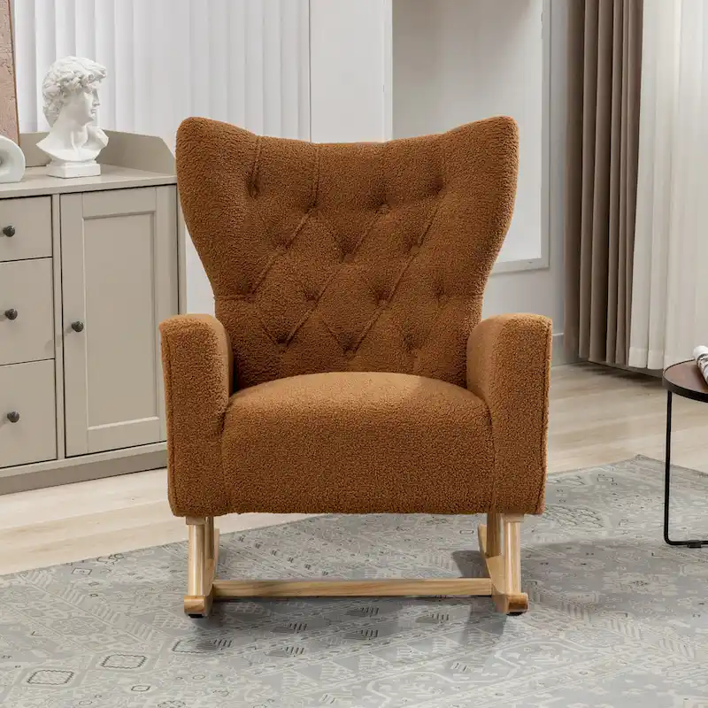 Tufted Rocking Chair Single Sofa Accent Rocker