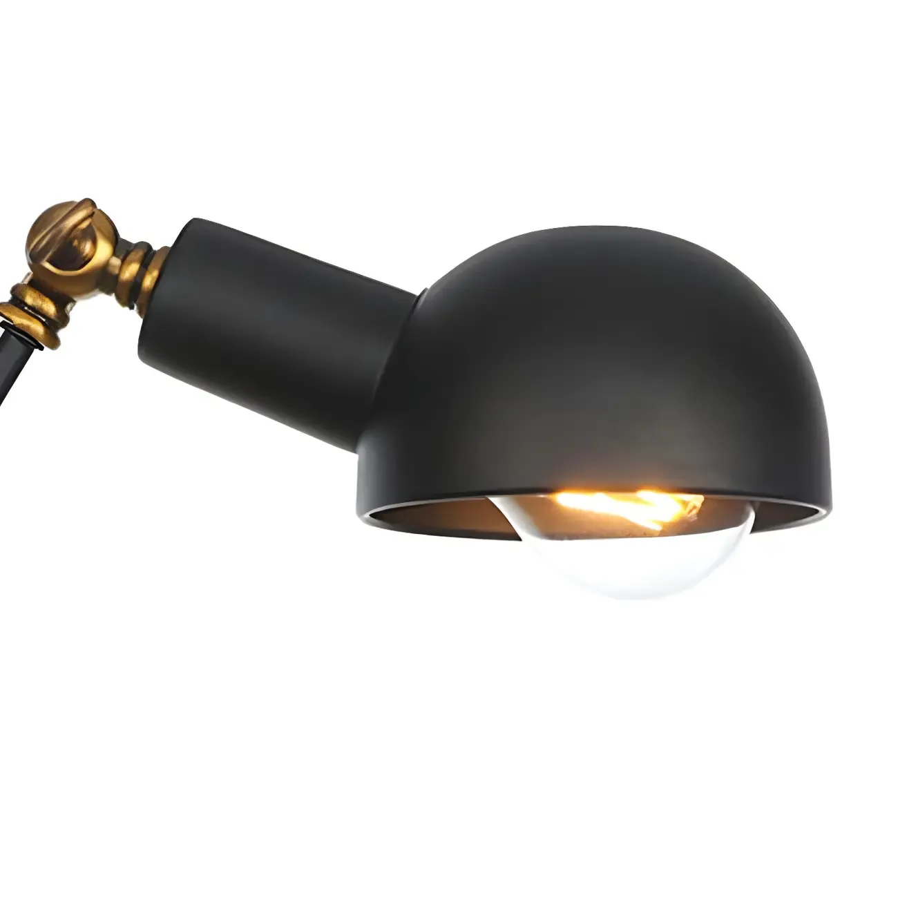Adjustable Industrial Dome Swing Arm Wall Light