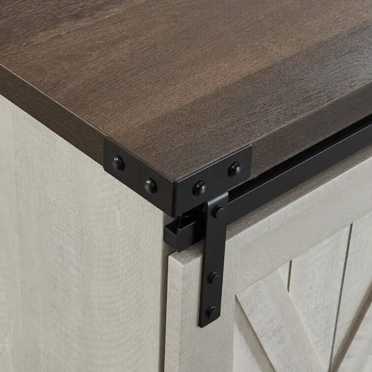 Wood Media Console TV Stand Entertainment Center