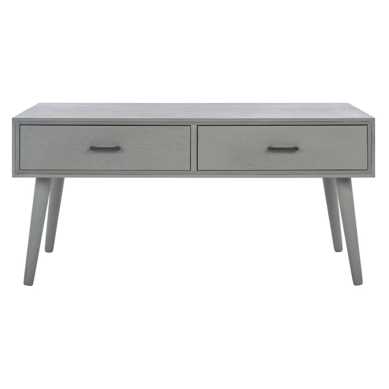 SAFAVIEH Sister Mid-Century 2-Drawer Coffee Table - 37.8 W x 19 L x 17.8 H - 38Wx19Dx18H