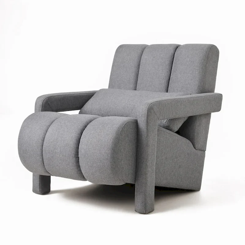 28H Modern Upholstered Accent Chair with a Pillow