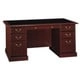 Bush Furniture Saratoga Executive Desk, Lateral File Cabinet and Two 5 Shelf Bookcases in Harvest Cherry