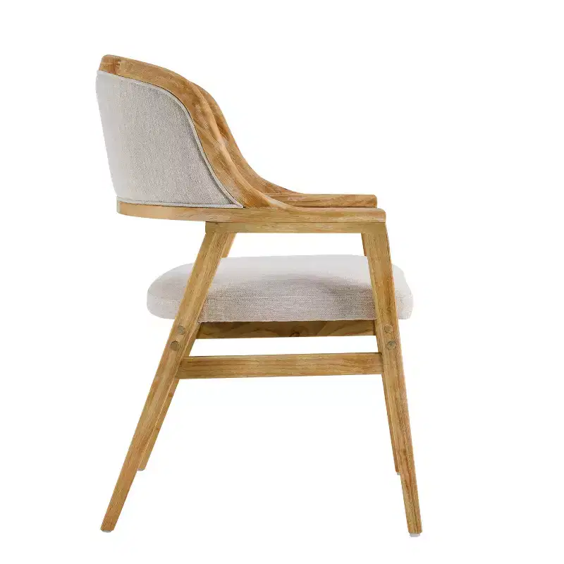 Christopher Knight Home Rosa Mid-Century Modern Rubberwood Upholstered Dining Chairs (Set of 2)