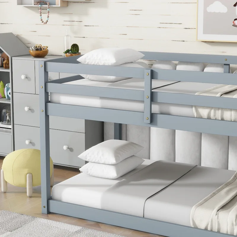 Twin Loft Bed with Dual 13-Slat Platforms and Low-Profile Design