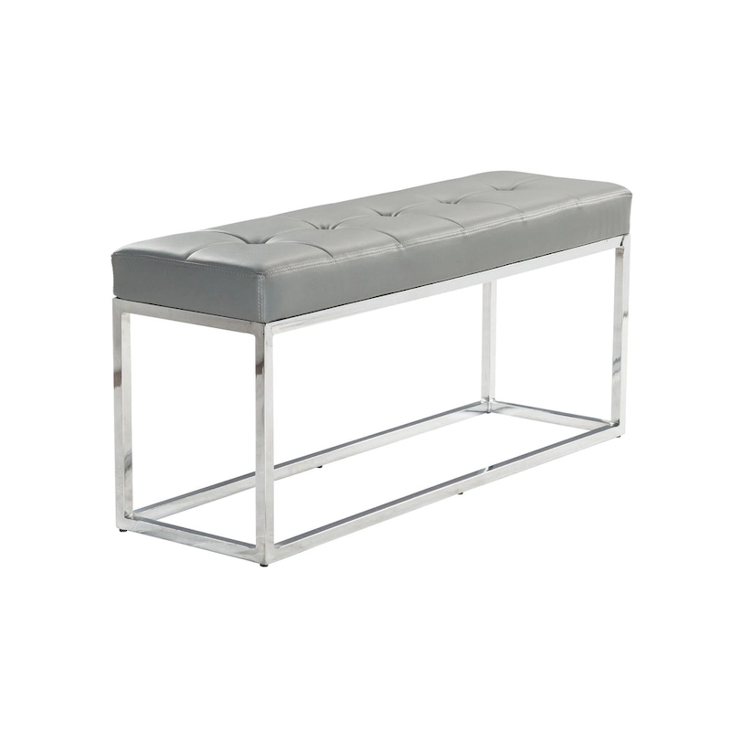 Reign Tufted PU Metal Bench