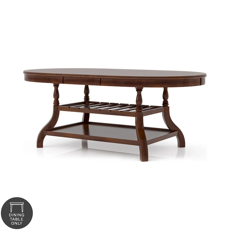 Furniture of America Coso Cherry 78-inch Wood Expandable Dining Table