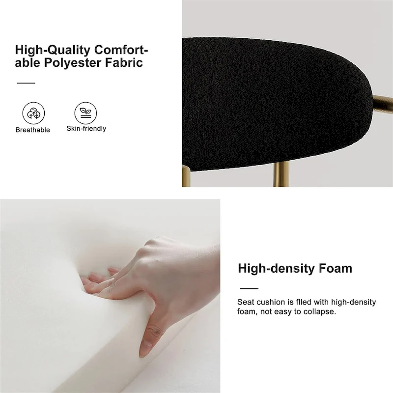 9 - Piece Extendable Sintered Stone Top Cross Legs Dining Set With 8 Fabric Chair