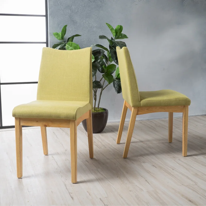 Mid-Century Fabric Dining Chair (Set of 2)