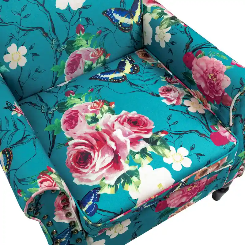 Living Room Armchair with Nailhead Trim - 29.9W x 29.9H x 32.9D