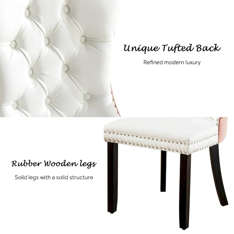 Modern Tufted Velvet Side Dining Chairs (Set of 4)