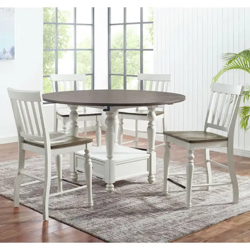 Steve Silver Jillian Counter Height Drop Leaf 5-Piece Dining Set