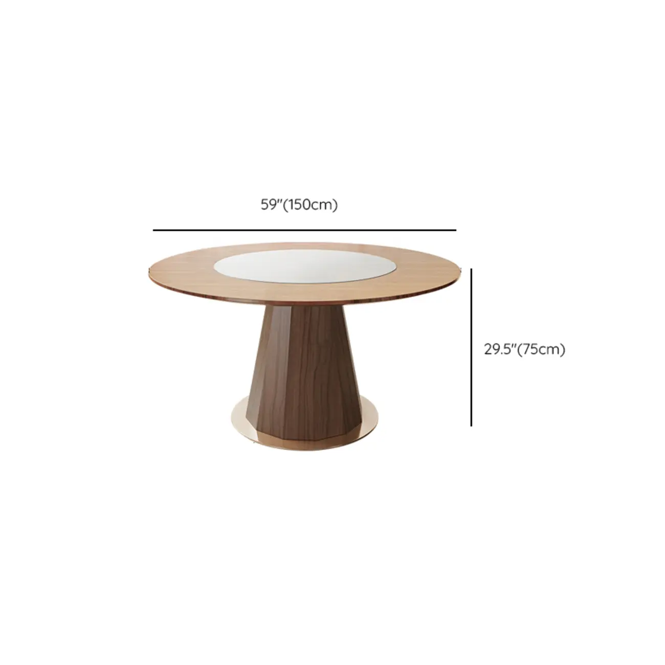 Modern Wood Round Dining Table