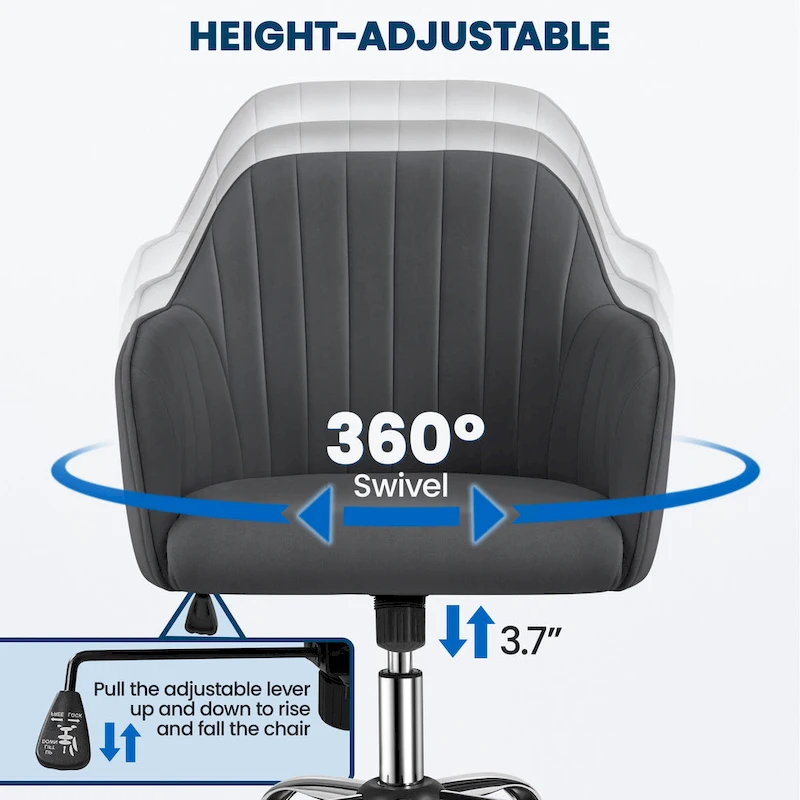 Yaheetech Desk Chair Height-Adjustable Swivel Computer Chair