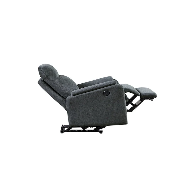 Blue Power Recliner with USB Charger