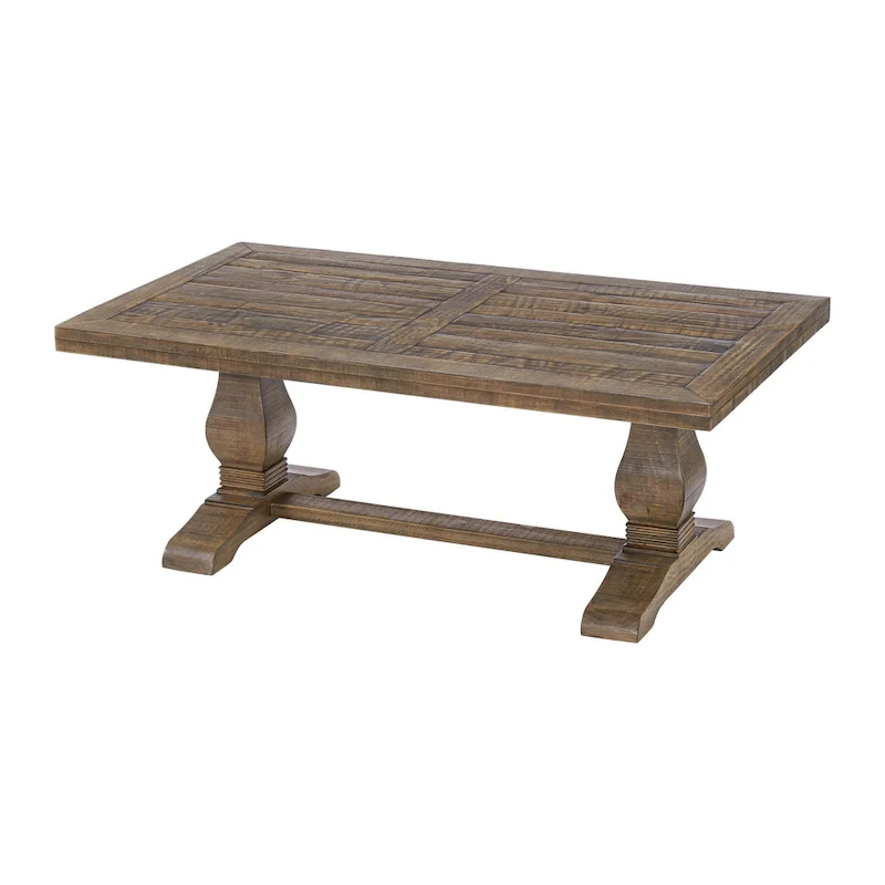 50 Solid Wood Pedestal Coffee Table