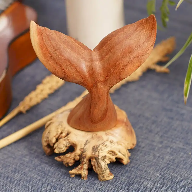 Novica Handmade Dolphin Tail Wood Sculpture