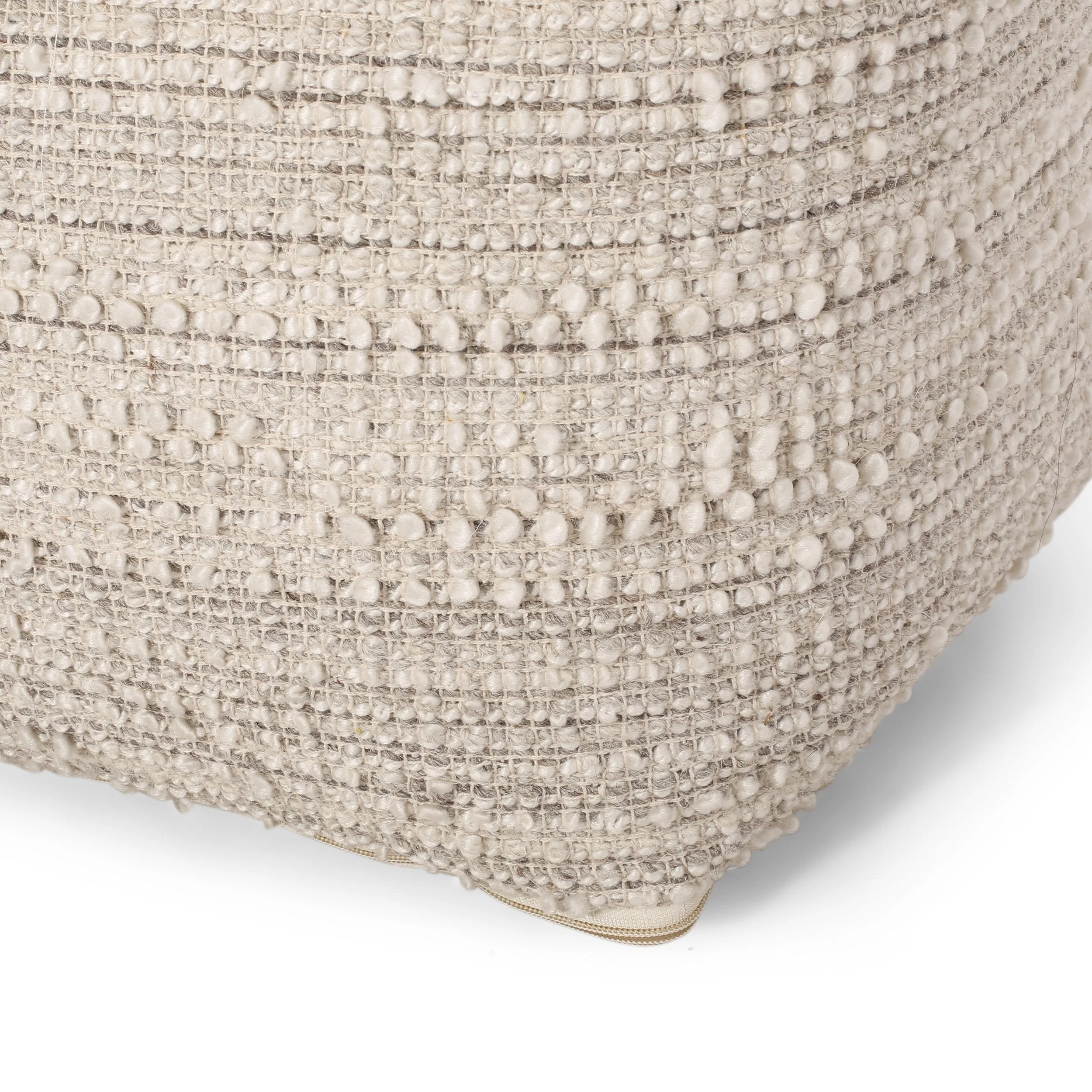 Boho Handcrafted Fabric Cube Pouf - NH604413