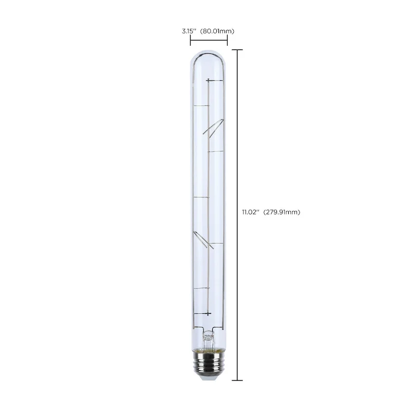 6W LED Reminiscent Flex Gray Straight Filament T9 Medium Base 2700K CCT 120V - Clear