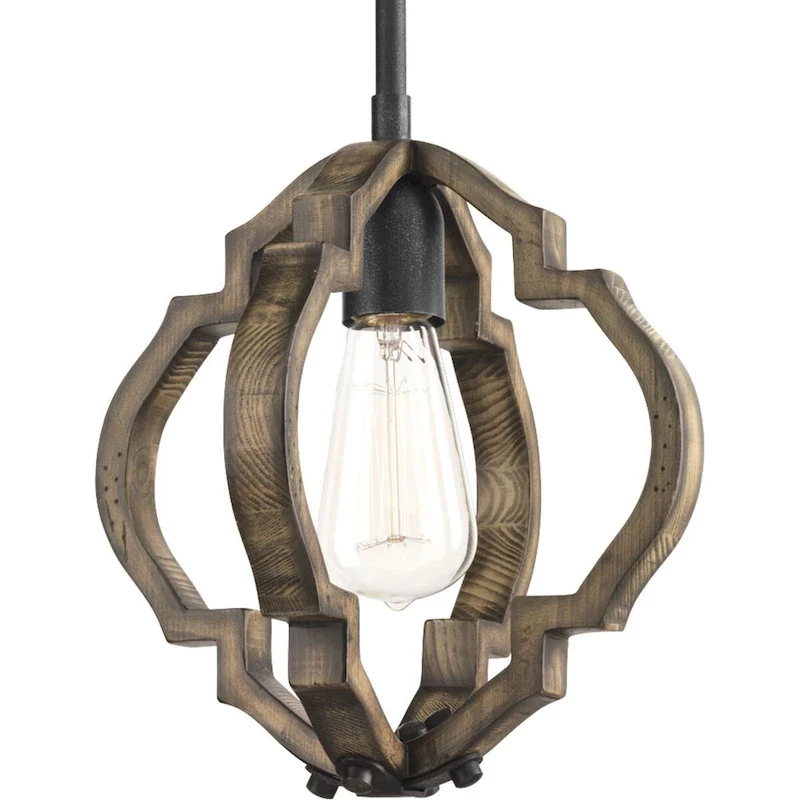 Spicewood Collection One-Light Gilded Iron Farmhouse Mini-Pendant Light - 13.620  x 14.370  x 13.250
