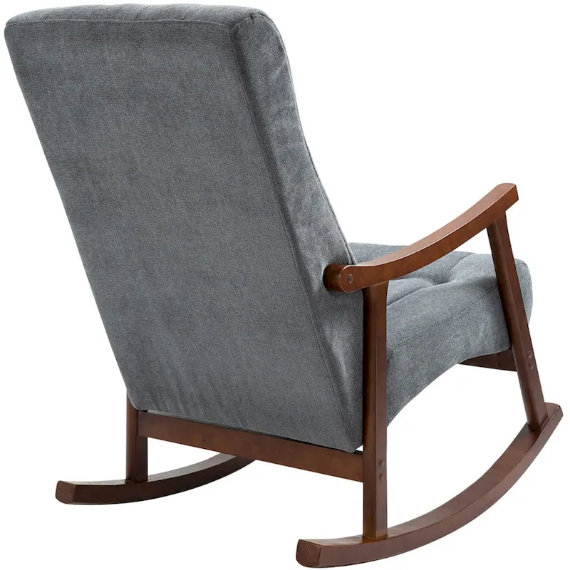 AVAWING Upholstered Rocking Chair ModernHighBackArmchair