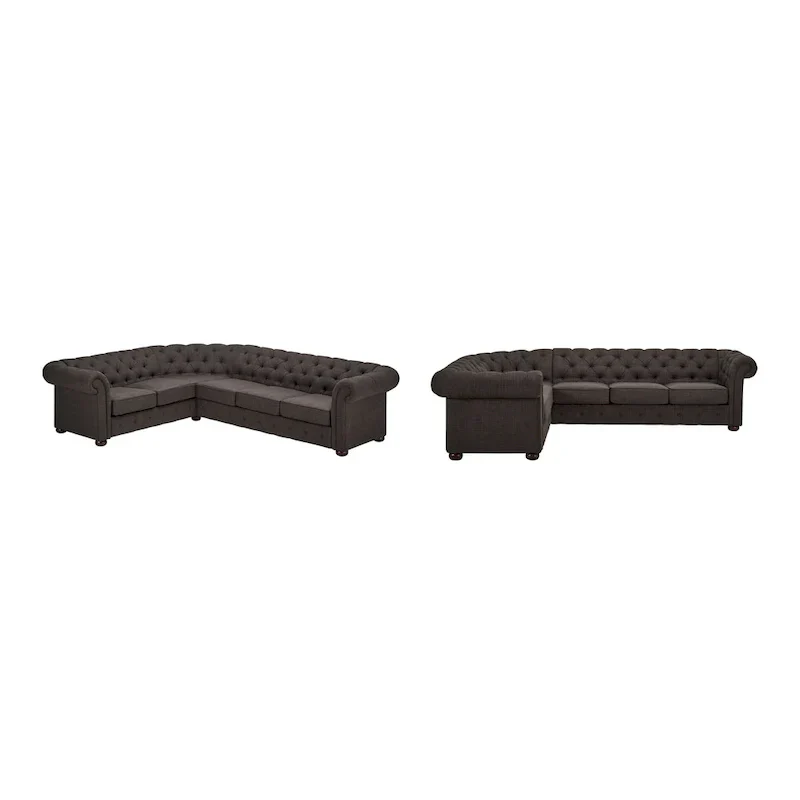 Gdansk 6-Seat L-Shaped Chesterfield Sectional Sofa